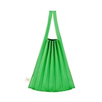 PLEATSMAMA Mini Tote Bag Neon Lime